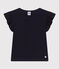 T-shirt bambina in cotone blu SMOKING