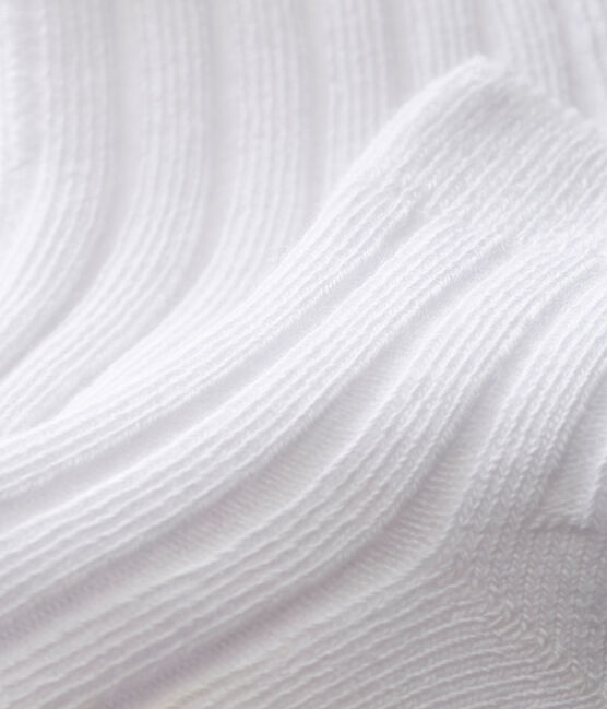 Calzini a costine bebè unisex bianco ECUME