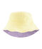 Cappello da pescatore a costine donna bianco/viola/giallo