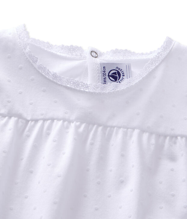 Pyjama fille &agrave; pois bianco
