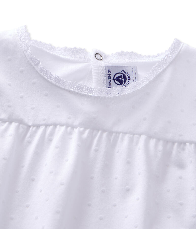 Pyjama fille &agrave; pois bianco ECUME