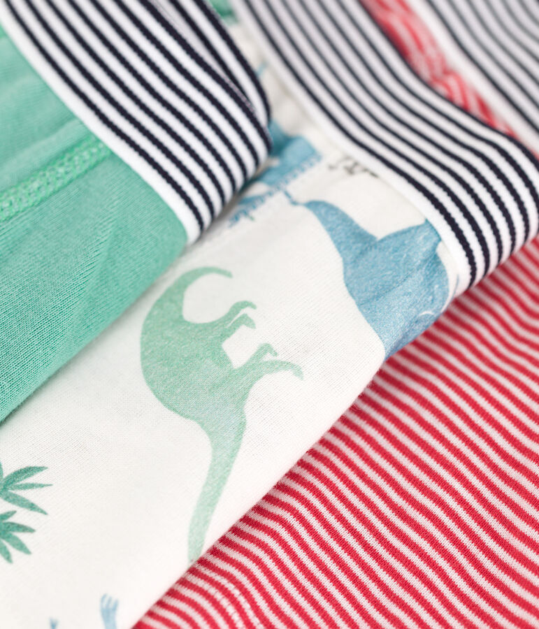 Set di 3 boxer in cotone con stampa di dinosauri bambino variante 1
