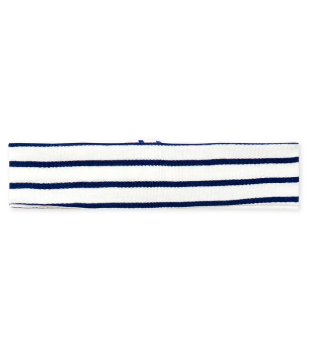 Fascia beb&egrave; femmina a righe bianco/blu