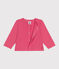 Cardigan in cotone tinta unita neonato rosa PEONIA