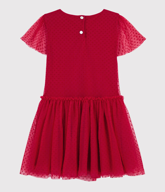Abito manica corta bambina rosso TERKUIT