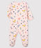 Tutina fantasia animali bebé femmina in molleton rosa FLEUR/bianco MULTICO