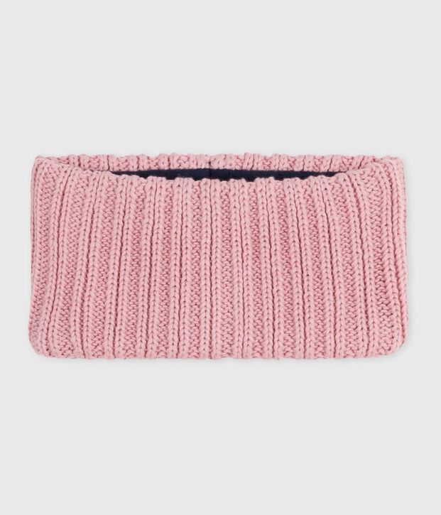 Snood in maglia foderata in pile neonata rosa