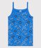Canottiera con spalline ICONICA in cotone BIO donna blu BRASIER/bianco MULTICO