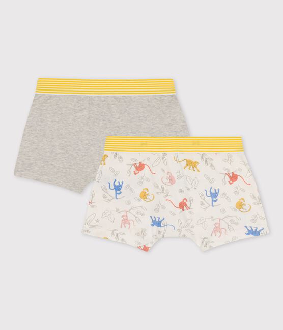 Confezione da 2 boxer bambino con scimmie in cotone biologico variante 1