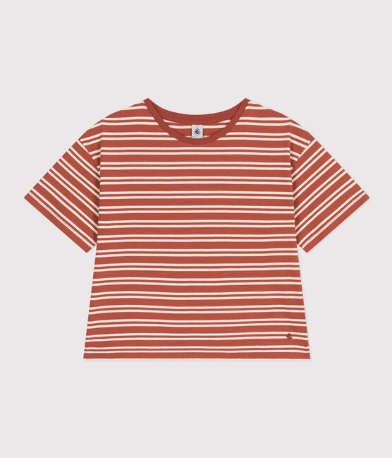 T-shirt LE BOXY in cotone rigato donna FAMEUX/ AVALANCHE