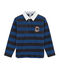 Polo rugby bambino a righe blu SMOKING/blu LIMOGES