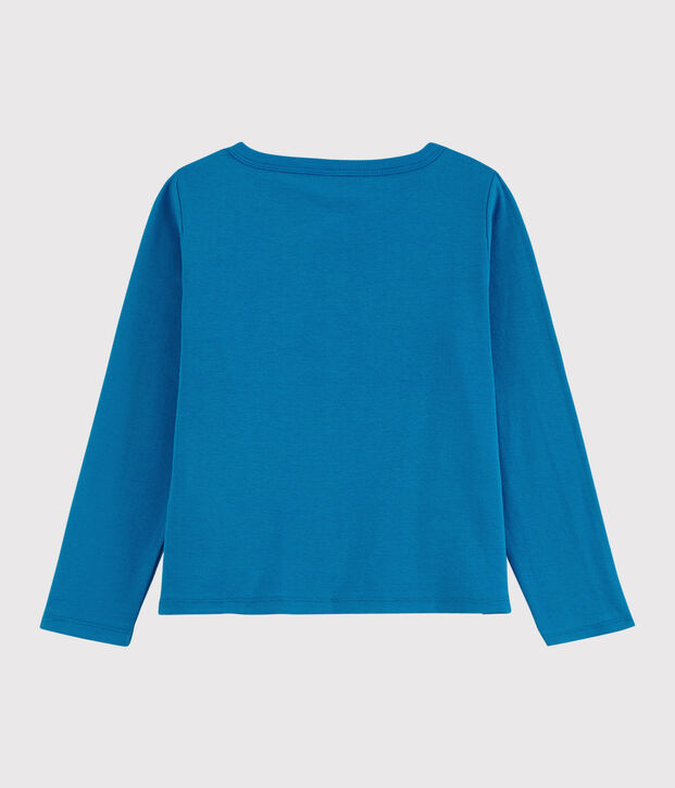 Cardigan in cotone bambina blu
