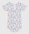 Body a maniche corte in cotone con stampa a fiori neonata bianco MARSHMALLOW/bianco MULTICO