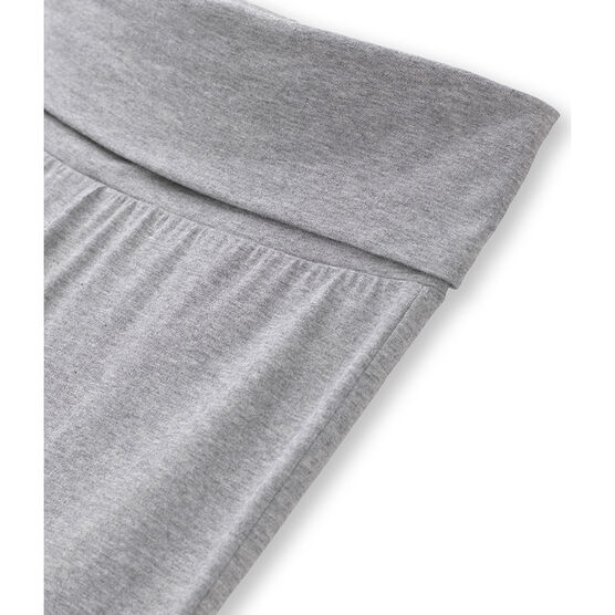 Pantaloni ballerina donna in jersey Lycra tinta unita grigio POUSSIERE CHINE