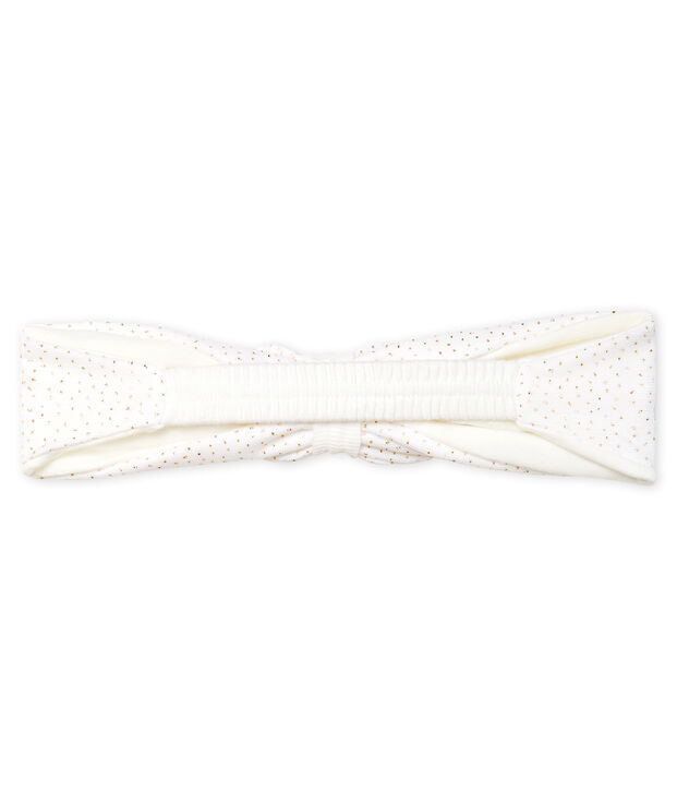 Fascia beb&egrave; femmina in tulle bianco/rosa