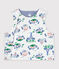 Cardigan senza maniche double face in cotone con stampa Parigi neonato bianco/multicolore