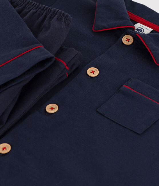 Pigiama di cotone per bimbi blu SMOKING