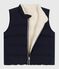 Piumino senza maniche double face neonato blu SMOKING/ MILK