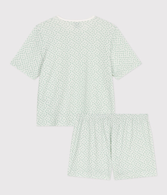 Pigiama corto in cotone a fiori donna MARSHMALLOW/ PAUL
