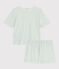 Pigiama corto in cotone a fiori donna MARSHMALLOW/ PAUL