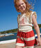 T-shirt a maniche corte in cotone con stampa bambina ecru AVALANCHE