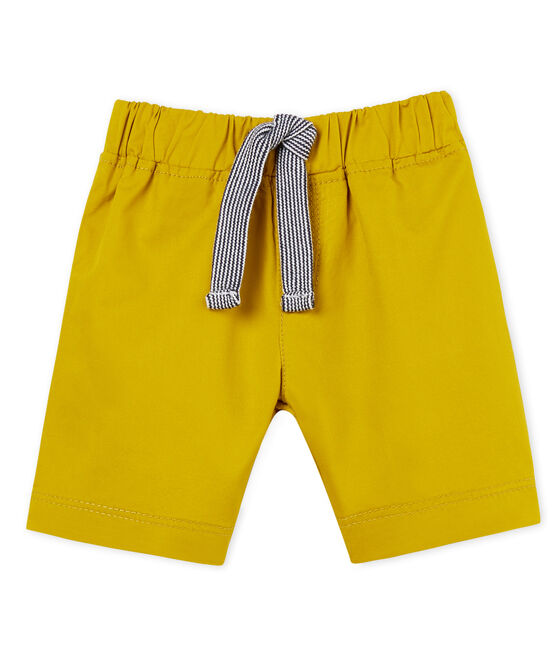 Short bebè maschio in twill verde BAMBOO