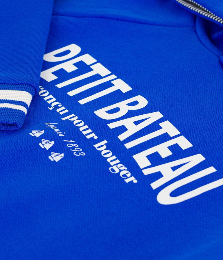 Felpa con cappuccio in cotone bambino blu PERSE