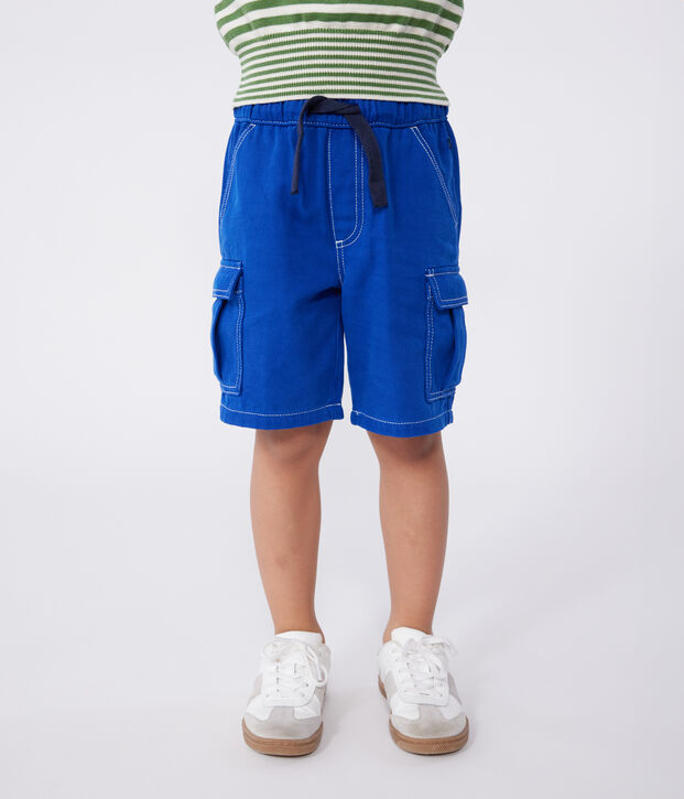 Bermuda cargo in cotone bambino blu