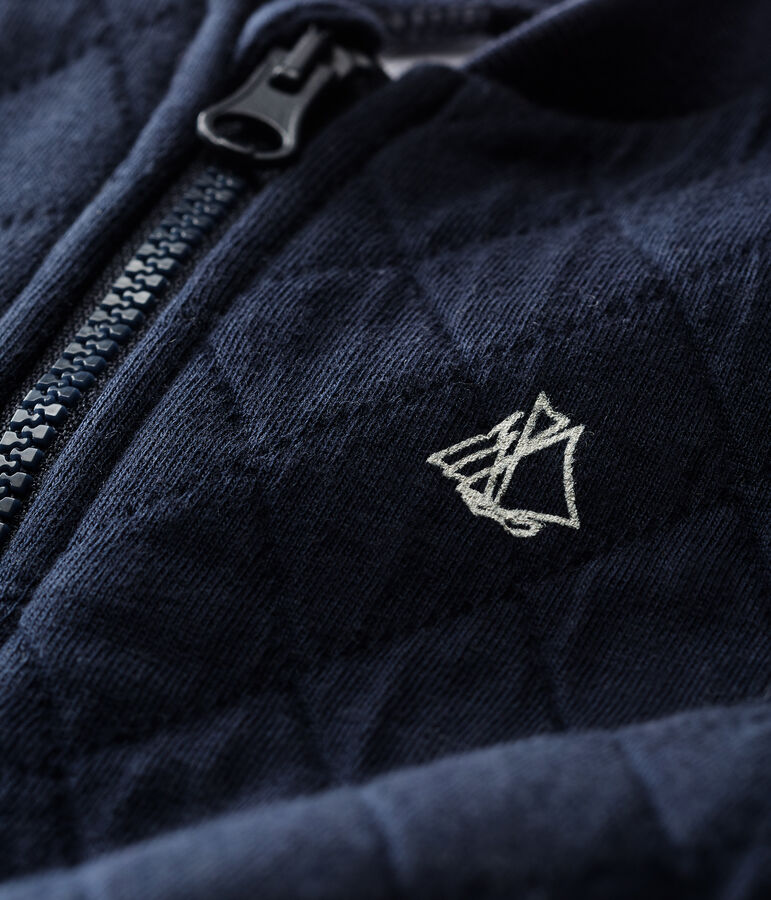 Cardigan in tubique trapuntato beb&egrave; maschio blu