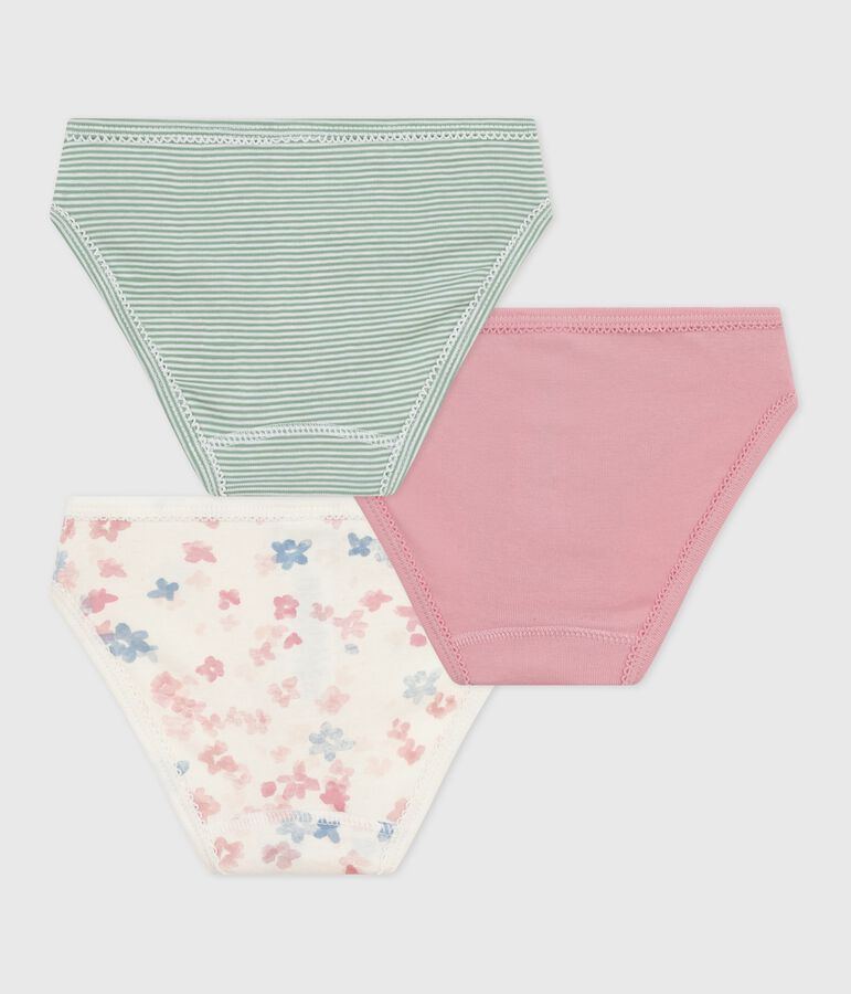 Set di slip in cotone con stampa a fiori bambina multicolore