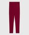 Leggings in cotone tinta unita bambina AMARANTE