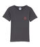 T-shirt bambino scollo a V con motivo grigio Maki