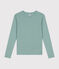 T-shirt L'ICONIQUE girocollo in cotone Donna verde PAUL