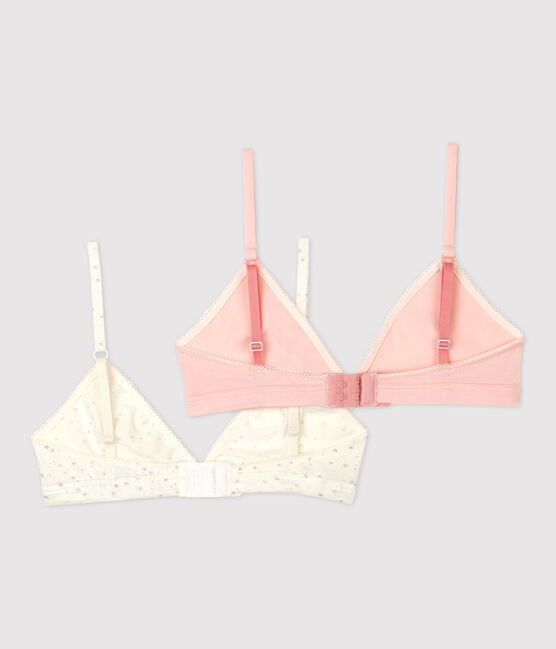 Confezione da 2 reggiseni ragazza fantasia paillette in cotone biologico e elastan variante 1