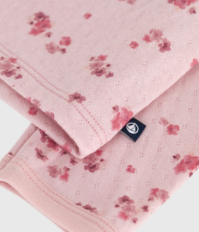 Cardigan in cotone con stampa a fiori neonata rosa/multicolore