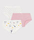 Set di slip a vita alta in cotone con stampa Parigi bambina