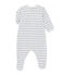 Dors bien bébé rayé bianco LAIT/grigio POUSSIERE