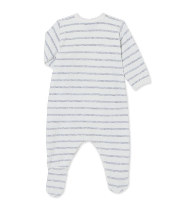 Dors bien b&eacute;b&eacute; ray&eacute; bianco/grigio