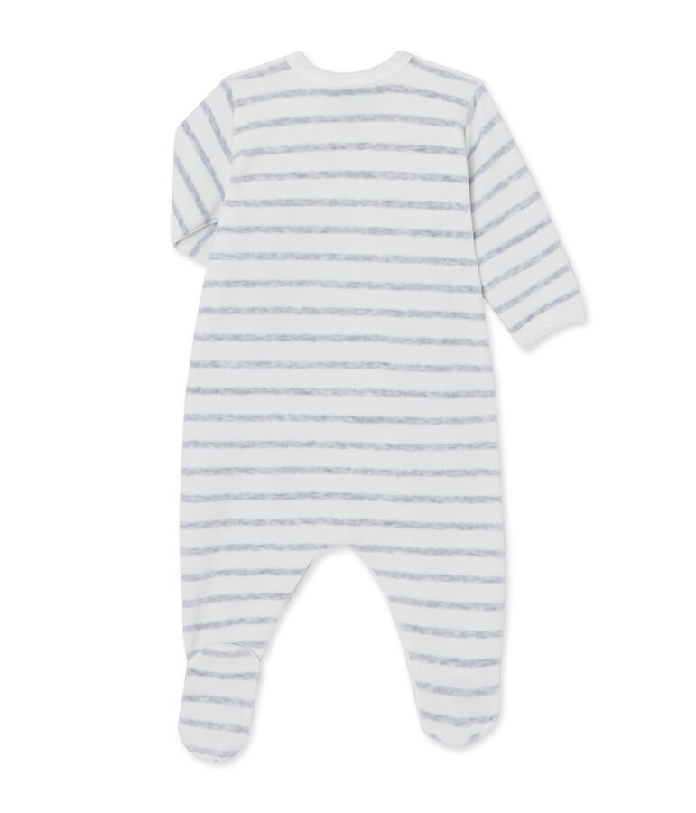 Dors bien b&eacute;b&eacute; ray&eacute; bianco/grigio