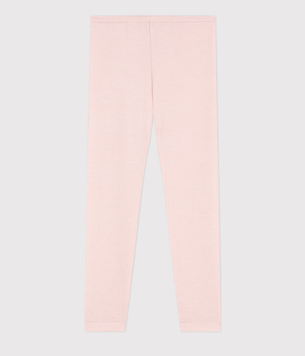 Leggings bambino unisex in lana e cotone rosa