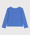 Marinière a maniche lunghe in cotone donna blu PERSE/bianco MARSHMALLOW