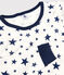 Pigiama a stelle bambina/bambino in cotone bianco MARSHMALLOW/blu MEDIEVAL