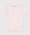T-shirt L'ICONIQUE girocollo in cotone Donna bianco MARSHMALLOW/rosso TERKUIT
