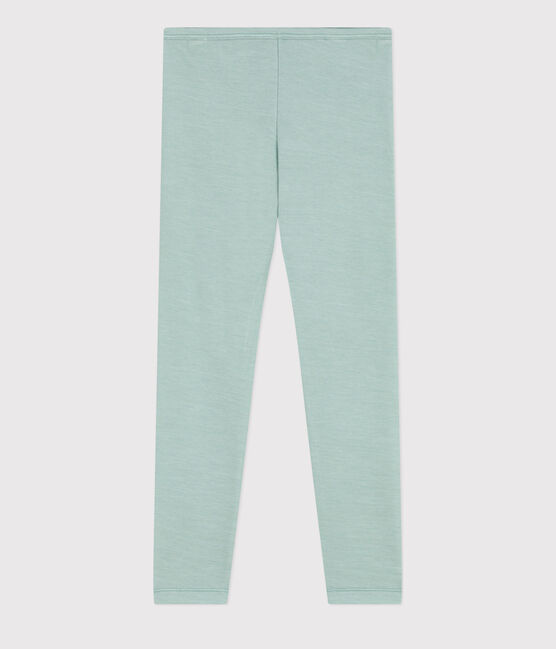 Leggings bambino unisex in lana e cotone verde PAUL