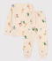 Pigiama fosforescente unisex in cotone bianco AVALANCHE/ MULTICO