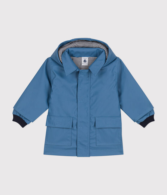 Impermebile iconico neonato blu BEACH