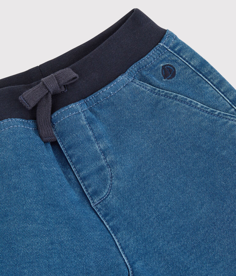 Bermuda in denim ecologico bambino blu