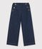 Pantaloni a gamba ampia in denim bambina blu