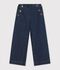 Pantaloni a gamba ampia in denim bambina blu