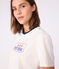 T-shirt a maniche corte e dal taglio dritto in cotone donna blu MILK/ SOIR